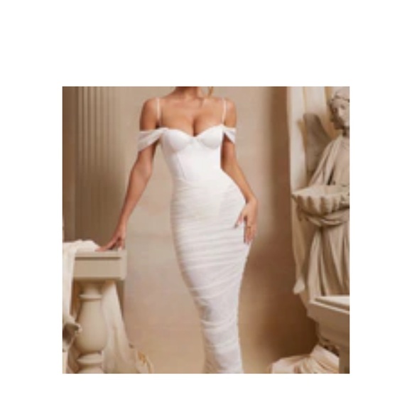 Oh Polly Dresses & Skirts - Oh Polly Off The Shoulder Ruched Corset Maxi Dress